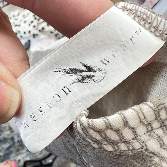 Weston Wear Anthropologie Beige Lace Sleeveless Peplum Top Womens Size Small - Picture 8 of 11